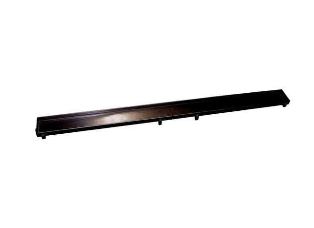Tegelrooster Zwart Mat Omkeerbaar t.b.v.  Douchegoot 100x7 cm  RVS Tegelrooster Zwart Mat Omkeerbaar t.b.v.  Douchegoot 100x7 cm  RVS
