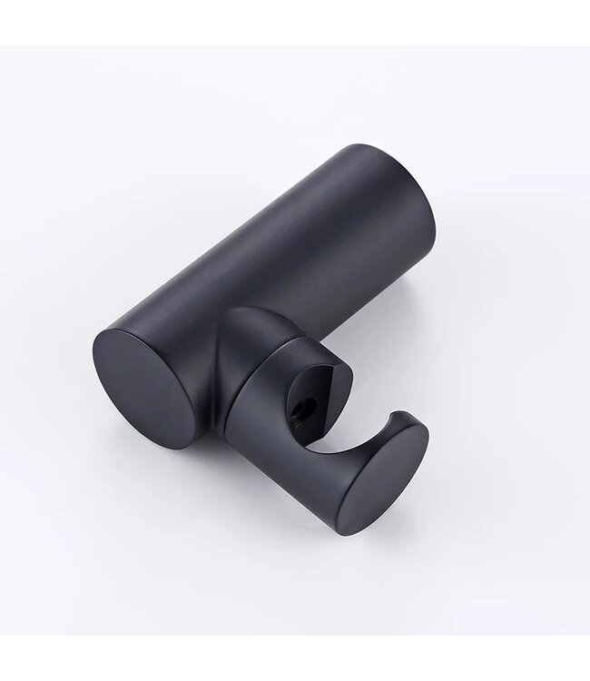 Douchekophouder Donna Zwart Mat Rond Kantelbaar Handdouche houder Verstelbaar Messing