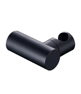 SANI-SUPPLY Douchekophouder Donna Zwart Mat Rond Kantelbaar Handdouche houder Verstelbaar Messing