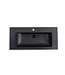 Wastafel Quartz Classic Mat Zwart 100x47x3 cm zonder kraangat
