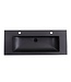 Wastafel Quartz Classic Mat Zwart 120x47x3 cm enkele bak zonder kraangat