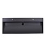 Wastafel Quartz Trend Mat Zwart 120x47x3 cm enkele bak met 2 kraangaten en overloop