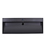 Wastafel Quartz Trend Mat Zwart 120x47x12 cm enkele bak zonder kraangat met overloop
