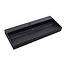 SaniPRO Wastafel Quartz Trend Mat Zwart 120x47x12 cm enkele bak zonder kraangat met overloop