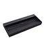 Wastafel Quartz Trend Mat Zwart 120x47x12 cm enkele bak zonder kraangat met overloop