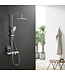 Regendouche set Motion Opbouw Chroom Thermostaatkraan Glijstang Hoofddouche en Handdouche