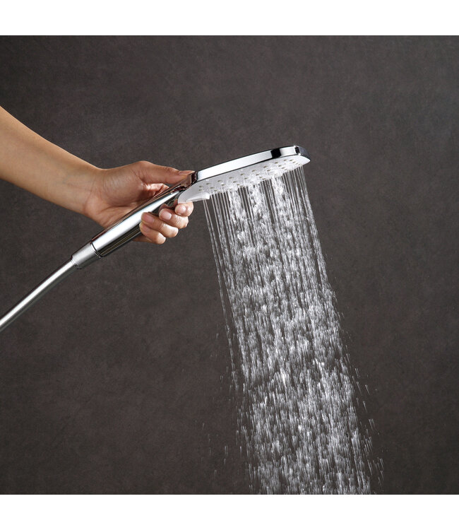 Regendouche set Motion Opbouw Chroom Thermostaatkraan Glijstang Hoofddouche en Handdouche
