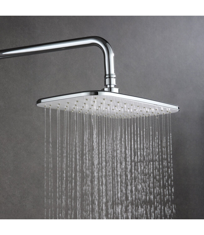 Regendouche set Motion Opbouw Chroom Thermostaatkraan Glijstang Hoofddouche en Handdouche