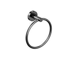 Handdoekring Rondo Zwart Mat 16cm