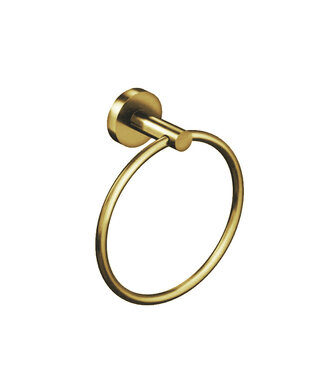 CREAVIT Handdoekring Rondo Geborsteld goud 16cm