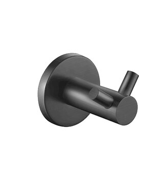 CREAVIT Handdoekhaak Dubbel Rondo Gunmetal Messing