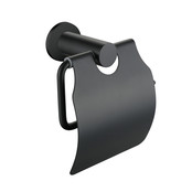 Toiletrolhouder Rondo Gunmetal met klep messing Toiletrolhouder Rondo Gunmetal met klep messing