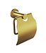 CREAVIT Toiletrolhouder Rondo Geborsteld goud met klep messing