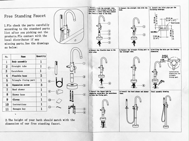 Vrijstaande Badkraan Troya Gunmetal Rond Thermostatisch met handdouche eenhendel bediening
