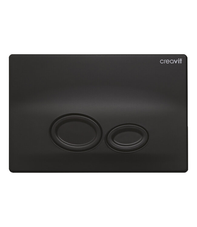 Creavit toiletset Zwart  - Randloos Hangtoilet Freedom met bidet zwart mat bidet incl. soft close toiletbril