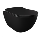 Creavit toiletset Zwart - Hangtoilet Freedom met bidet zwart mat bidet incl. soft close toiletbril