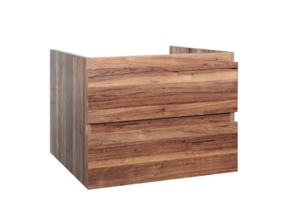 Wastafelonderkast Sally Garda Walnoot 80cm 76x45,5x50cm 2x Softclose lades MDF Voorgemonteerd