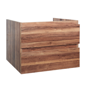 Wastafelonderkast Sally Garda Walnoot 80cm 76x45,5x50cm 2x Softclose lades MDF Voorgemonteerd