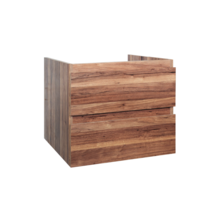 Wastafelonderkast Sally Garda Walnoot 60cm 56x45,5x50cm 2x Softclose lades MDF Voorgemonteerd