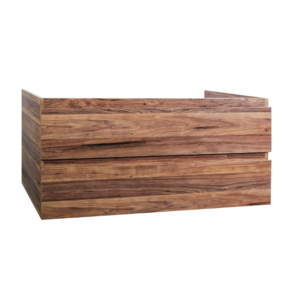 Wastafelonderkast Sally Walnoot 120cm 118x45,5x50cm 2x Softclose lades MDF Voorgemonteerd