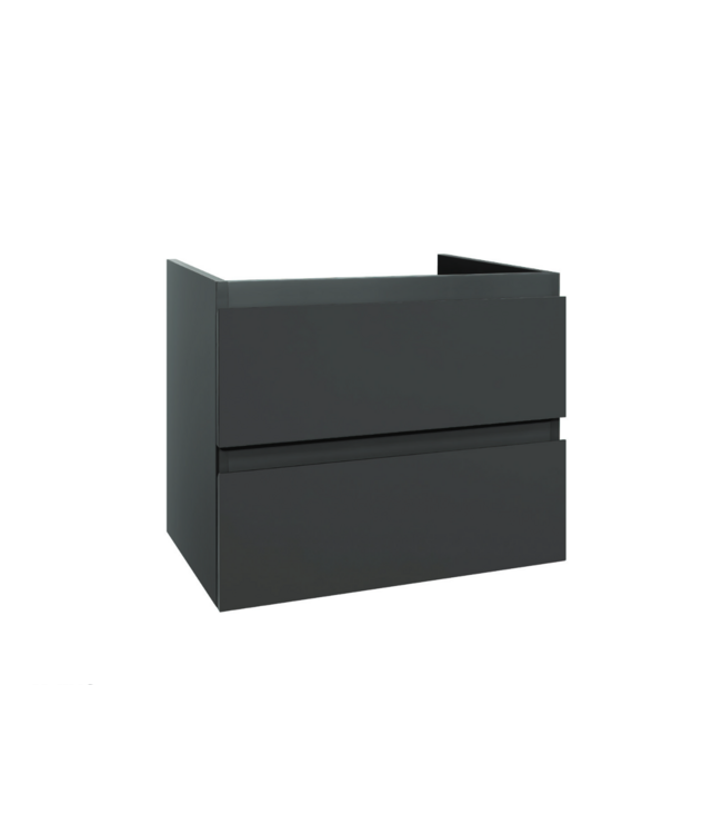 Wastafelonderkast Sally Mat Wit 60cm 56x45,5x50cm 2x Softclose lades MDF Voorgemonteerd