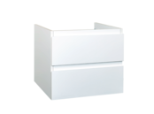 Wastafelonderkast Sally Mat Wit 60cm 56x45,5x50cm 2x Softclose lades MDF Voorgemonteerd Wastafelonderkast Sally Mat Wit 60cm 56x45,5x50cm 2x Softclose lades MDF Voorgemonteerd