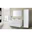 Wastafelonderkast Sally Hoogglans Wit 120cm 118x45,5x50cm 2x Softclose lades MDF Voorgemonteerd
