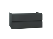 Wastafelonderkast Sally Hoogglans Wit 120cm 118x45,5x50cm 2x Softclose lades MDF Voorgemonteerd