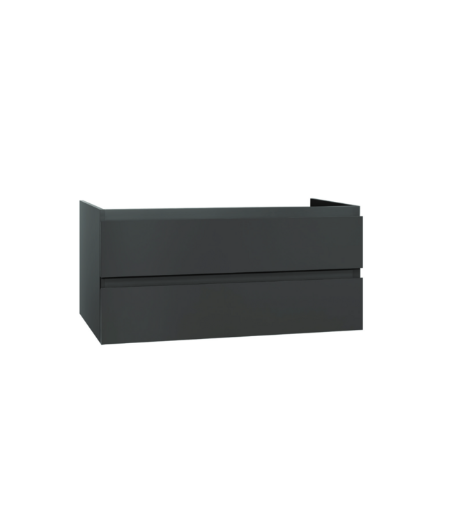 Wastafelonderkast Sally Hoogglans Wit 120cm 118x45,5x50cm 2x Softclose lades MDF Voorgemonteerd