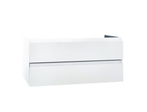 Wastafelonderkast Sally Hoogglans Wit 120cm 118x45,5x50cm 2x Softclose lades MDF Voorgemonteerd
