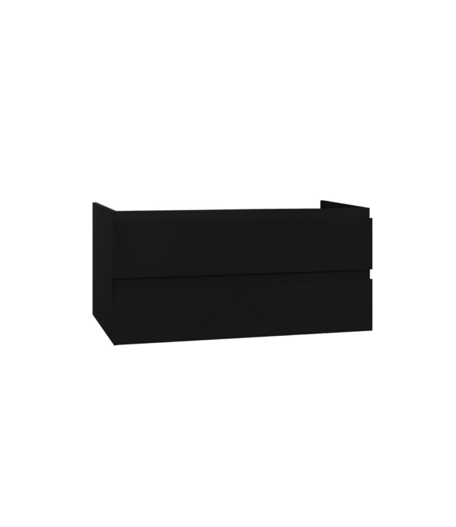 Wastafelonderkast Sally Hoogglans Wit 120cm 118x45,5x50cm 2x Softclose lades MDF Voorgemonteerd