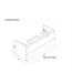 Wastafelonderkast Sally Hoogglans Wit 120cm 118x45,5x50cm 2x Softclose lades MDF Voorgemonteerd