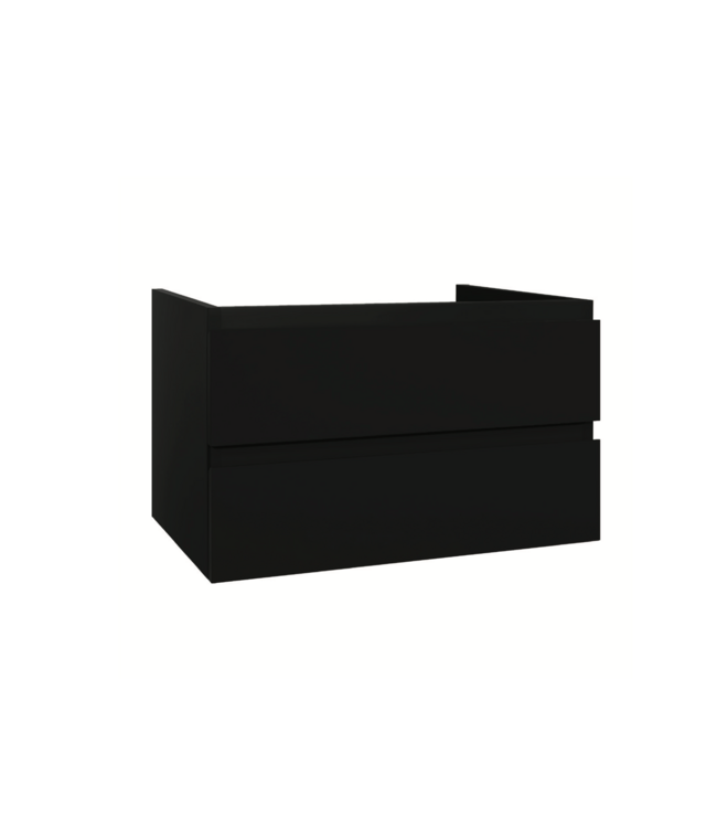 Wastafelonderkast Sally Hoogglans Wit 100cm 96x45,5x50cm 2x Softclose lades MDF Voorgemonteerd