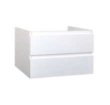 Wastafelonderkast Sally Hoogglans Wit 100cm 96x45,5x50cm 2x Softclose lades MDF Voorgemonteerd