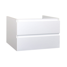 Wastafelonderkast Sally Hoogglans Wit 100cm 96x45,5x50cm 2x Softclose lades MDF Voorgemonteerd