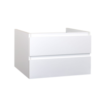 Wastafelonderkast Sally Hoogglans Wit 100cm 96x45,5x50cm 2x Softclose lades MDF Voorgemonteerd