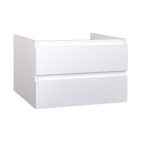Wastafelonderkast Sally Hoogglans Wit 100cm 96x45,5x50cm 2x Softclose lades MDF Voorgemonteerd