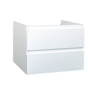 Wastafelonderkast Sally Hoogglans Wit 80cm 76x45,5x50cm 2x Softclose lades MDF Voorgemonteerd