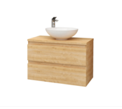 Wastafelonderkast Sally Hoogglans Wit 80cm 76x45,5x50cm 2x Softclose lades MDF Voorgemonteerd Wastafelonderkast Sally Hoogglans Wit 80cm 76x45,5x50cm 2x Softclose lades MDF Voorgemonteerd