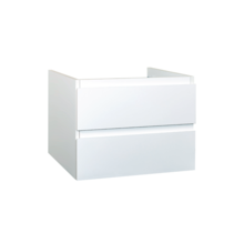 Wastafelonderkast Sally Hoogglans Wit 80cm 76x45,5x50cm 2x Softclose lades MDF Voorgemonteerd