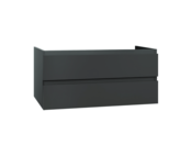 Wastafelonderkast Sally Mat Zwart 120cm 118x45,5x50cm 2x Softclose lades MDF Voorgemonteerd