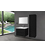 CREAVIT Wastafelonderkast Sally Mat Zwart 80cm 76x45,5x50cm 2x Softclose lades MDF Voorgemonteerd