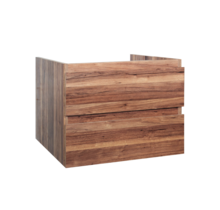 Wastafelonderkast Sally Mat Zwart 80cm 76x45,5x50cm 2x Softclose lades MDF Voorgemonteerd