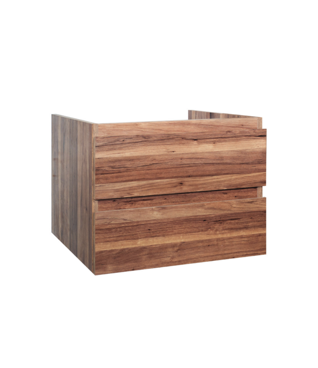 Wastafelonderkast Sally Mat Zwart 80cm 76x45,5x50cm 2x Softclose lades MDF Voorgemonteerd