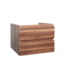 Wastafelonderkast Sally Mat Zwart 80cm 76x45,5x50cm 2x Softclose lades MDF Voorgemonteerd