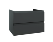 Wastafelonderkast Sally Mat Zwart 80cm 76x45,5x50cm 2x Softclose lades MDF Voorgemonteerd