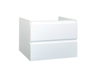 Wastafelonderkast Sally Mat Zwart 80cm 76x45,5x50cm 2x Softclose lades MDF Voorgemonteerd
