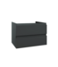 Wastafelonderkast Sally Mat Zwart 80cm 76x45,5x50cm 2x Softclose lades MDF Voorgemonteerd