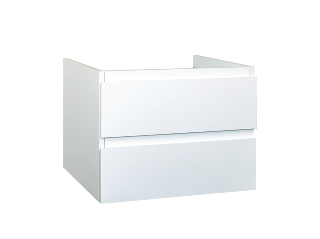 Wastafelonderkast Sally Mat Zwart 80cm 76x45,5x50cm 2x Softclose lades MDF Voorgemonteerd