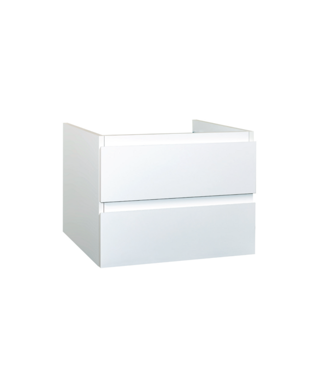 Wastafelonderkast Sally Mat Zwart 80cm 76x45,5x50cm 2x Softclose lades MDF Voorgemonteerd
